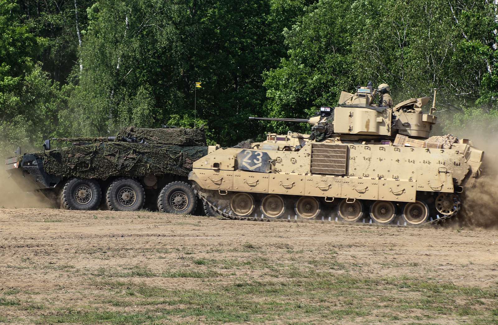 A M2A2 Bradley Fighting Vehicle From 3rd Battalion, - NARA & DVIDS ...