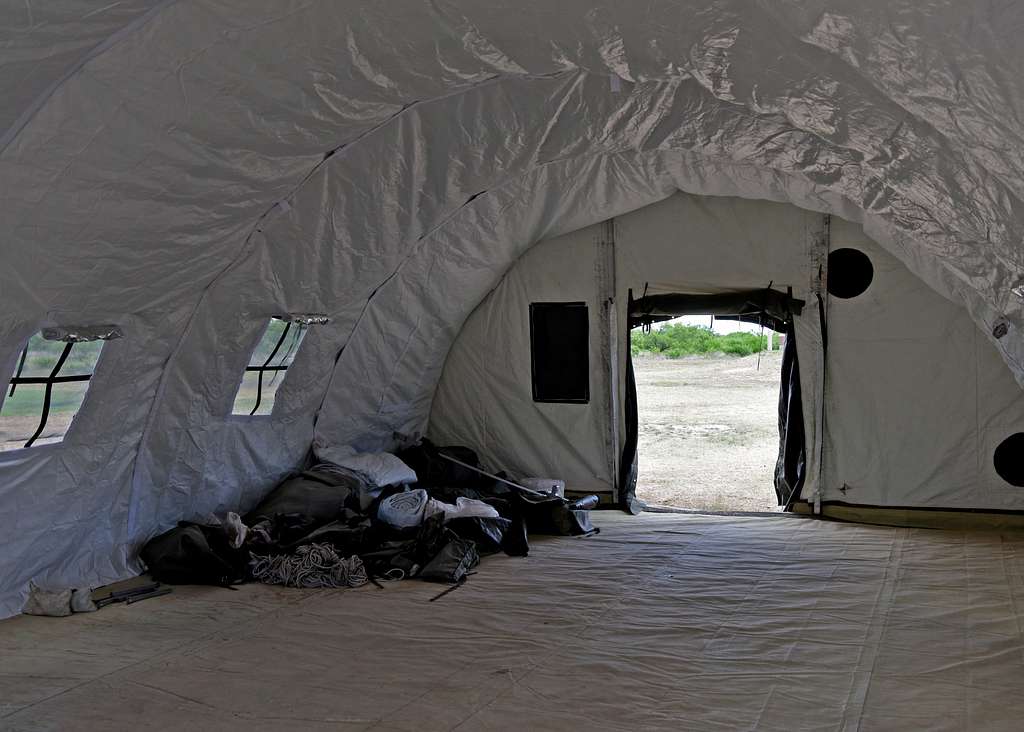 The inside view of an empty medical tent is temporarily - NARA & DVIDS  Public Domain Archive Public Domain Search