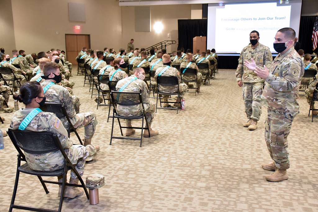 An Army Recruiter Answers A Soldier's Question During - NARA & DVIDS ...