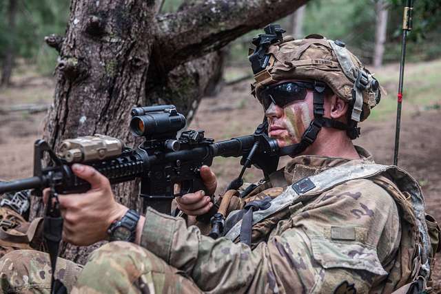 A Soldier from 1st Battalion, 27th Infantry Regiment, - NARA & DVIDS ...