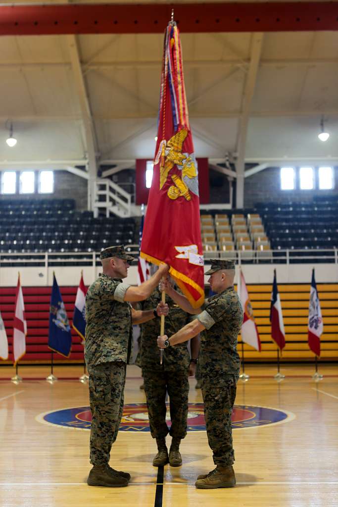 U.S. Marine Corps Col. Dennis W. Sampson, left, incoming - PICRYL ...