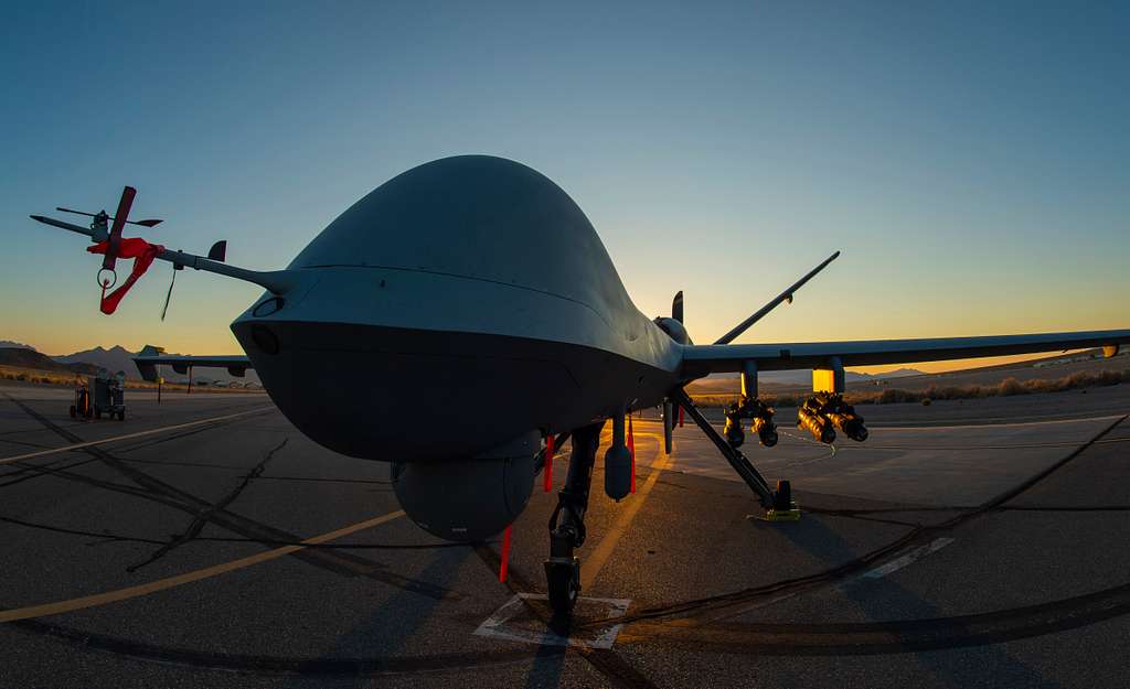 An Mq-9 Reaper Armed With Eight Agm-114 Hellfire Missiles - Picryl 