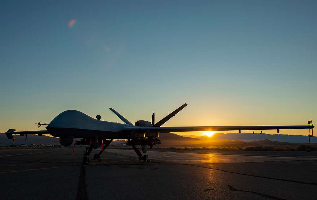 An Mq-9 Reaper Armed With Eight Agm-114 Hellfire Missiles - Picryl 