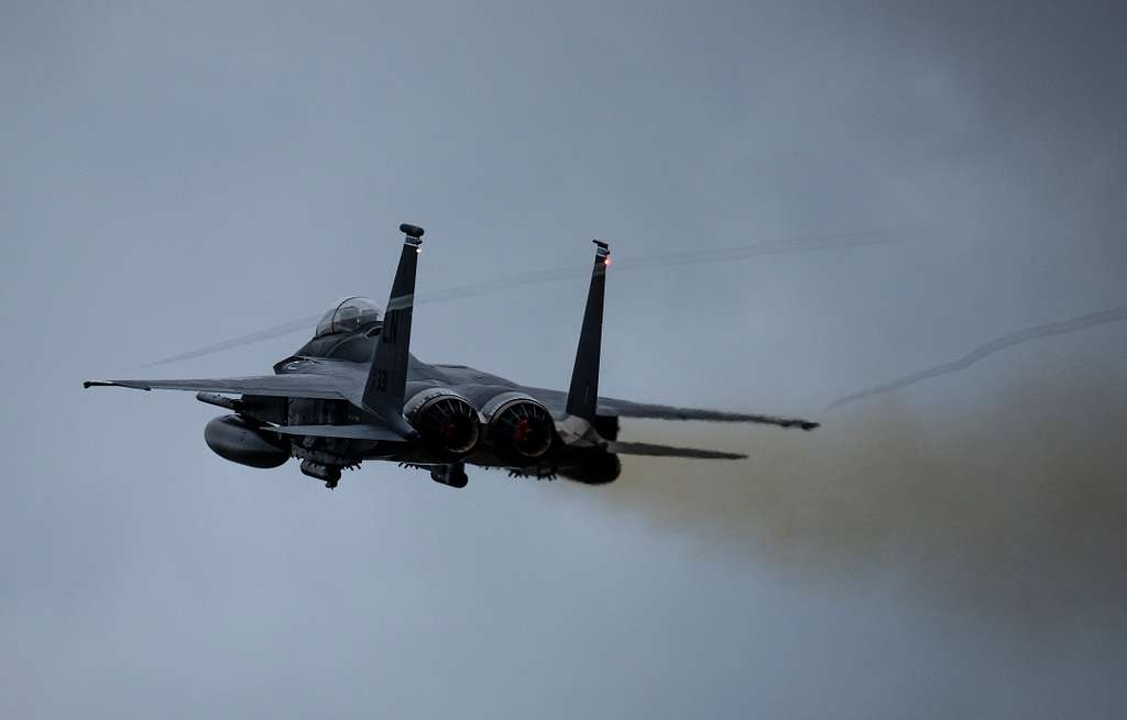 An F-15E Strike Eagle, assigned to the 492nd Fighter - PICRYL Public ...