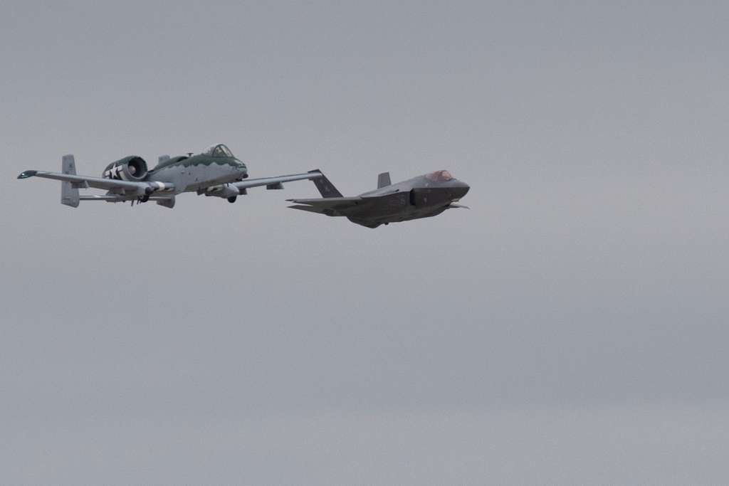 A-10 Thunderbolt II and F-35 Lightning II soar through - NARA & DVIDS ...