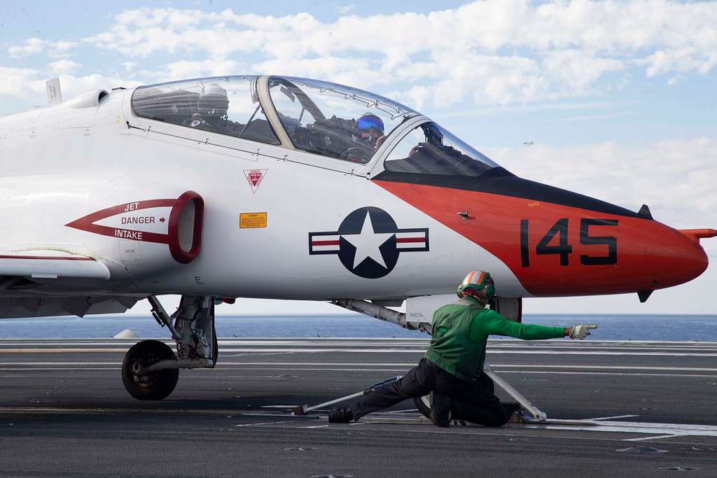 A T-45C Goshawk, attached to Training Air Wing 1, prepares