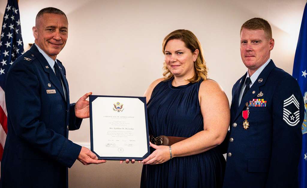 Chief Master Sgt. Neil McLuskey, right, Air Force Global - NARA & DVIDS ...