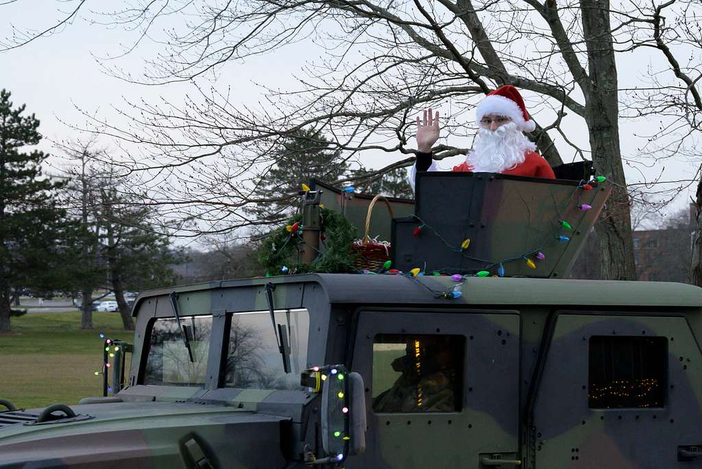 Santa Claus waves from his High Mobility Multipurpose - PICRYL - Public ...