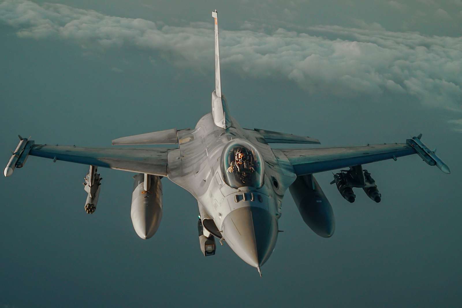 A U.S. Air Force F-16 Fighting Falcon based in the - NARA & DVIDS ...