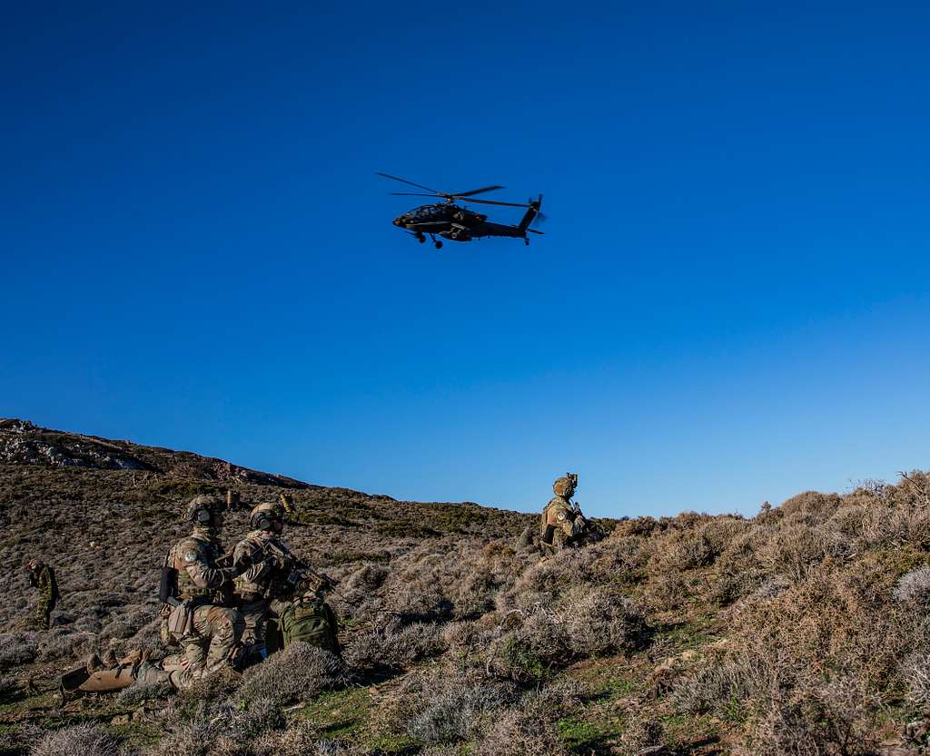 U.S. Army AH-64E Apache and UH-60M Black Hawk helicopters - NARA ...