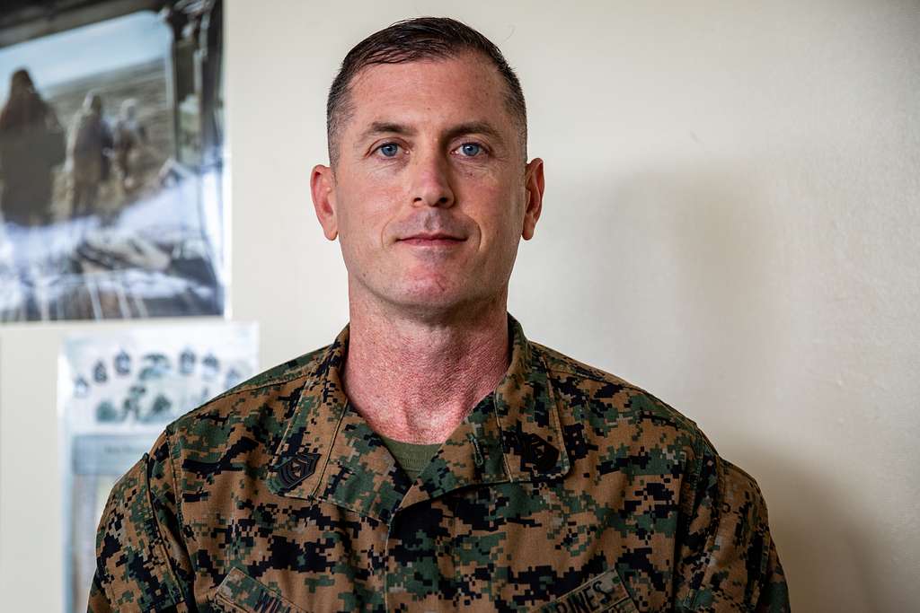 U.S. Marine Corps 1st Sgt. Liam Williams, the company - PICRYL