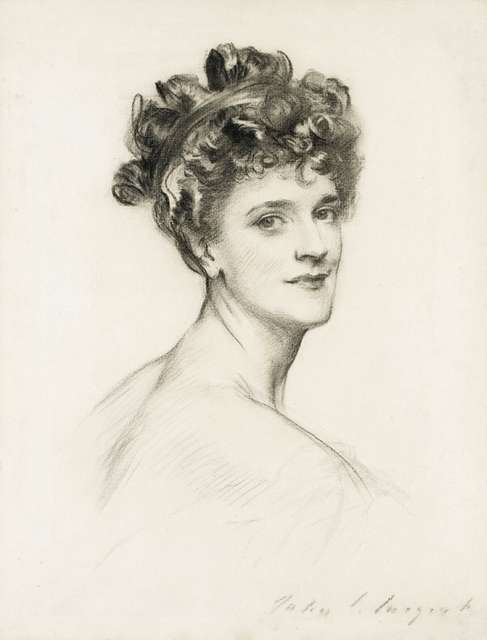 Sybil Sassoon (charcoal on paper) by John Singer Sargent