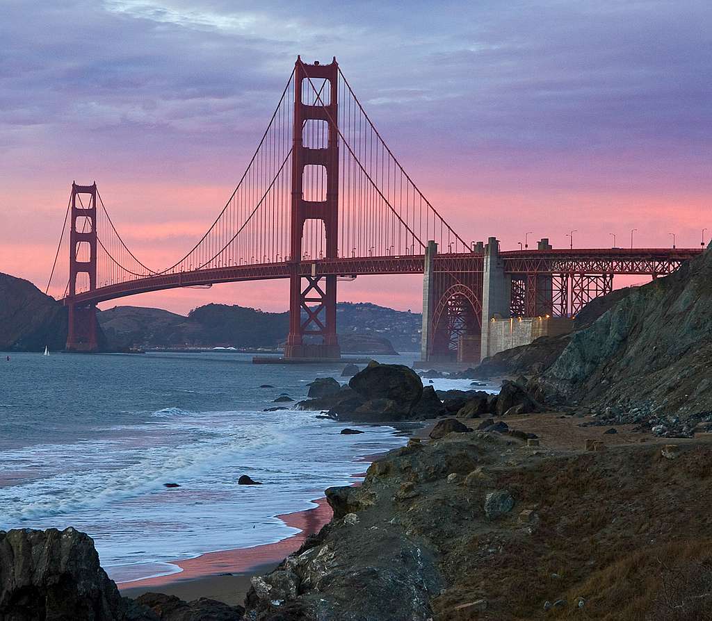 Sunset on Golden Gate Bridge – Thomas Kinkade Studios