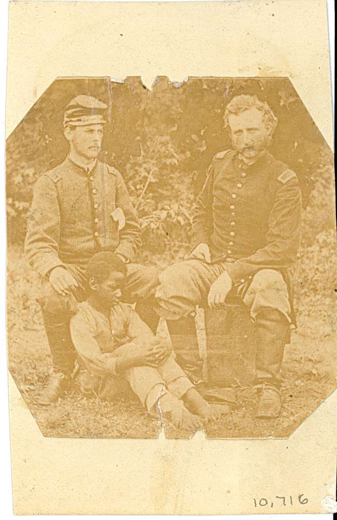 Union General George A. Custer (right) sits alongside his friend,  Confederate prisoner Lieutenant James B. Washington (left). They were  classmates at West Point before the Civil War broke out — 1862 :  r/ColorizedHistory