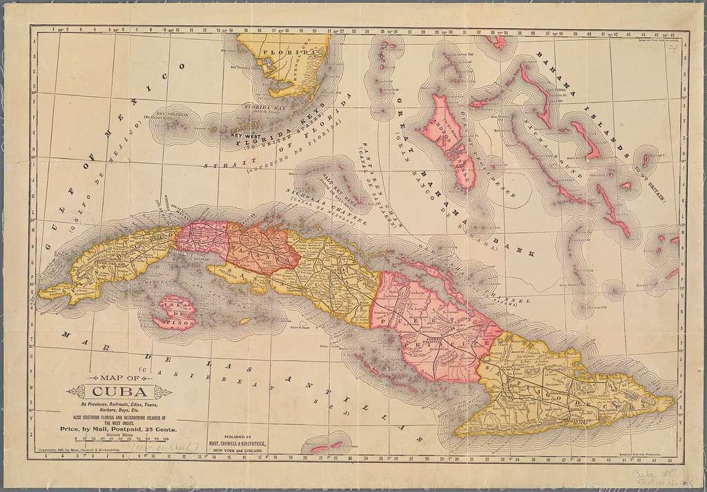 Map of Cuba 1898 - Public domain vintage map - PICRYL - Public Domain ...