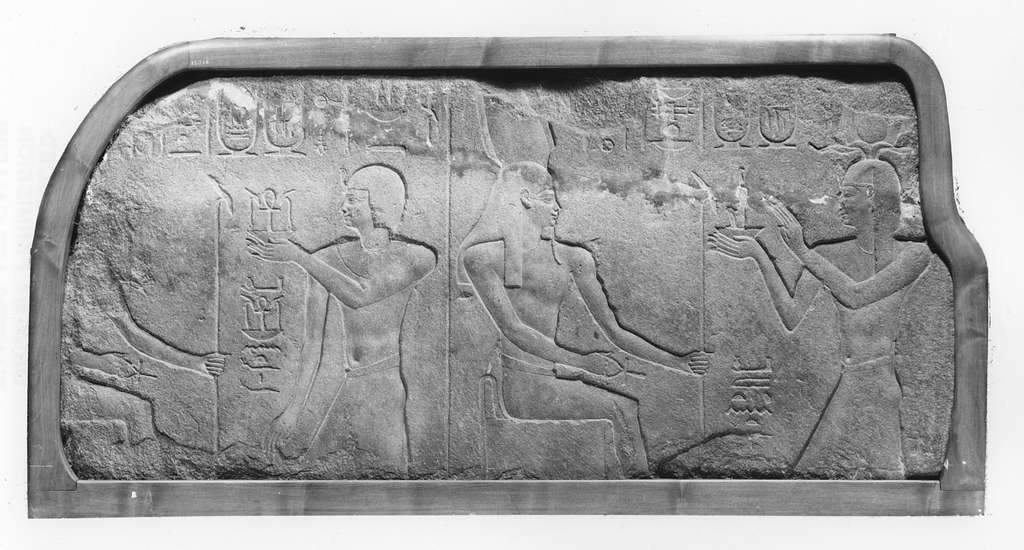 Relief with Ptolemy I Soter making an offering