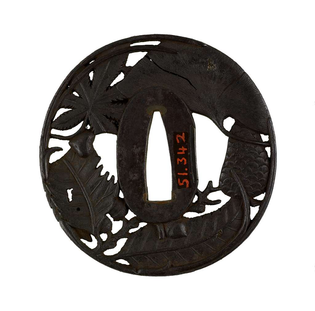 Shôami Masakatsu - Tsuba with Autumn Leaves - Walters 51342 - Back - PICRYL  - Public Domain Media Search Engine Public Domain Image