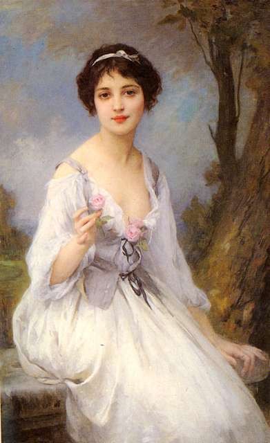 Lenoir, Charles-Amable - The Pink Rose - PICRYL - Public Domain