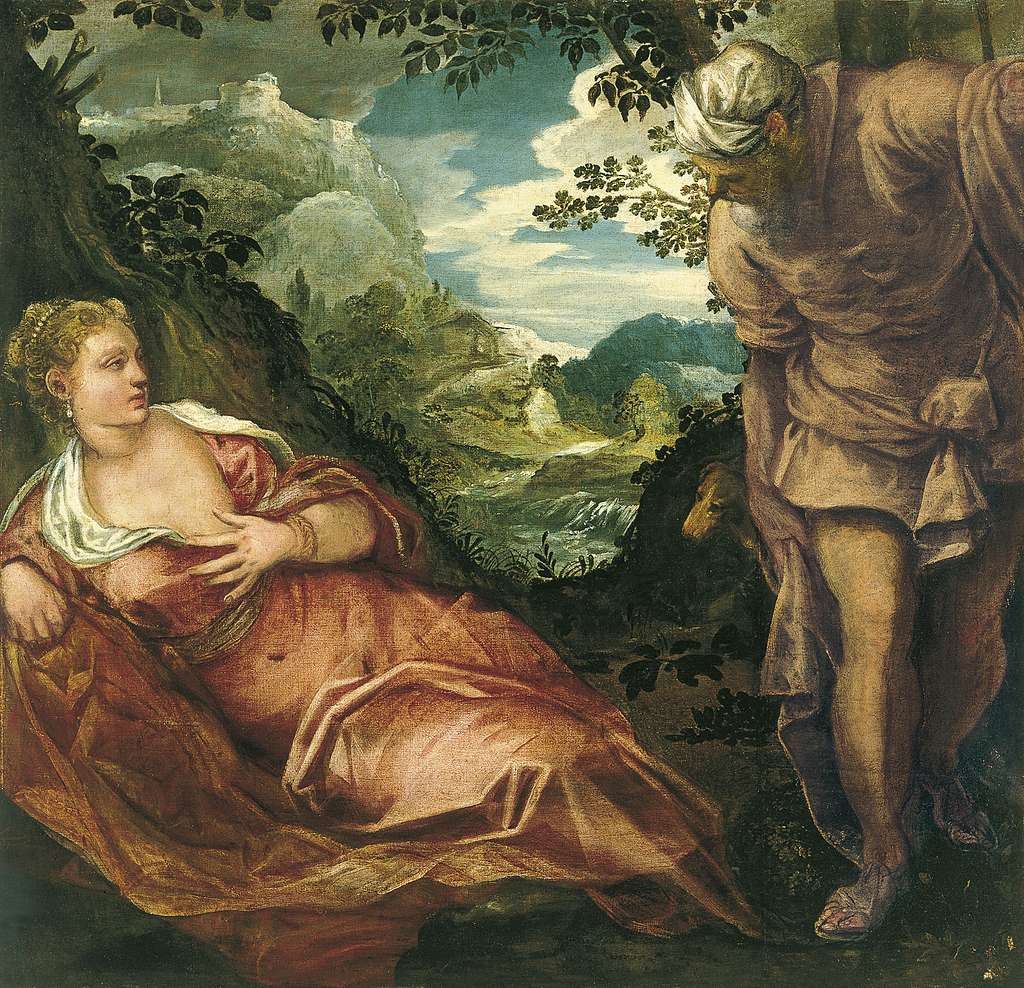 Tintoretto, Jacopo - Giuda e Tamar - c. 1555 - 1559 - PICRYL