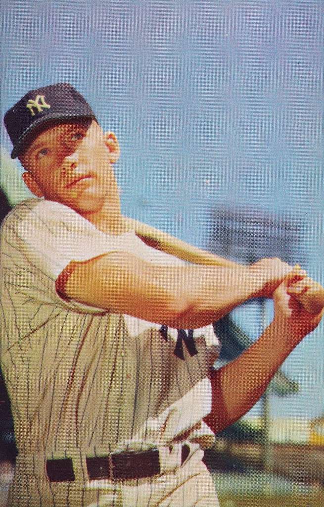 1955 Mickey Mantle, Yankee Star and His Young Family Vintage Baseball Photo