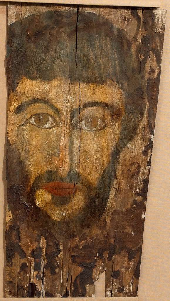 Fayum Mummy Portrait, Male (с 100 AD), Bonhams - PICRYL - Public Domain ...