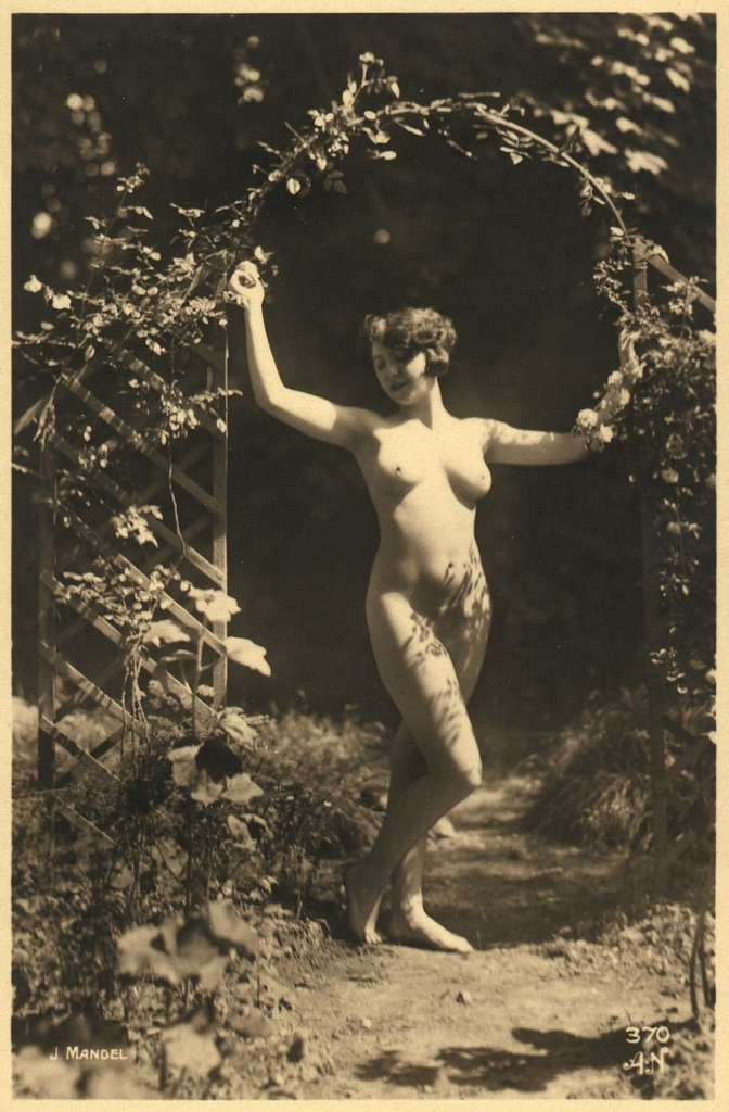 Female Nude Posed Under A Garden Arch By Julian Mandel Picryl