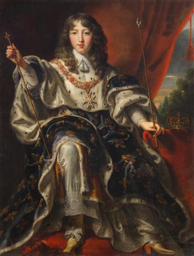 Portrait of Louis XIV in coronation costume, French school of the 18th cent  - Ref.91243