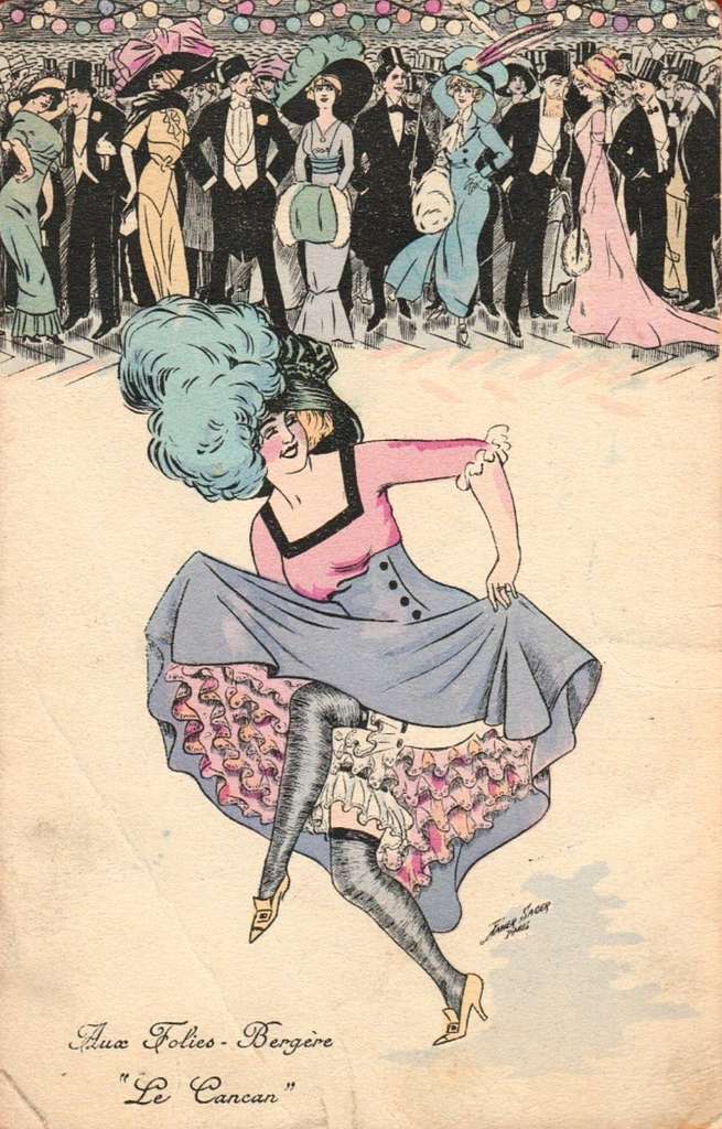 A Can - Can Dancer at a Paris night club. October 1952 C4806 Stock