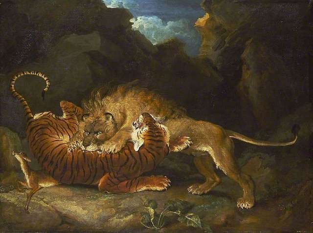 James Ward (1769-1859) - Fight between a Lion and a Tiger - 60 ...