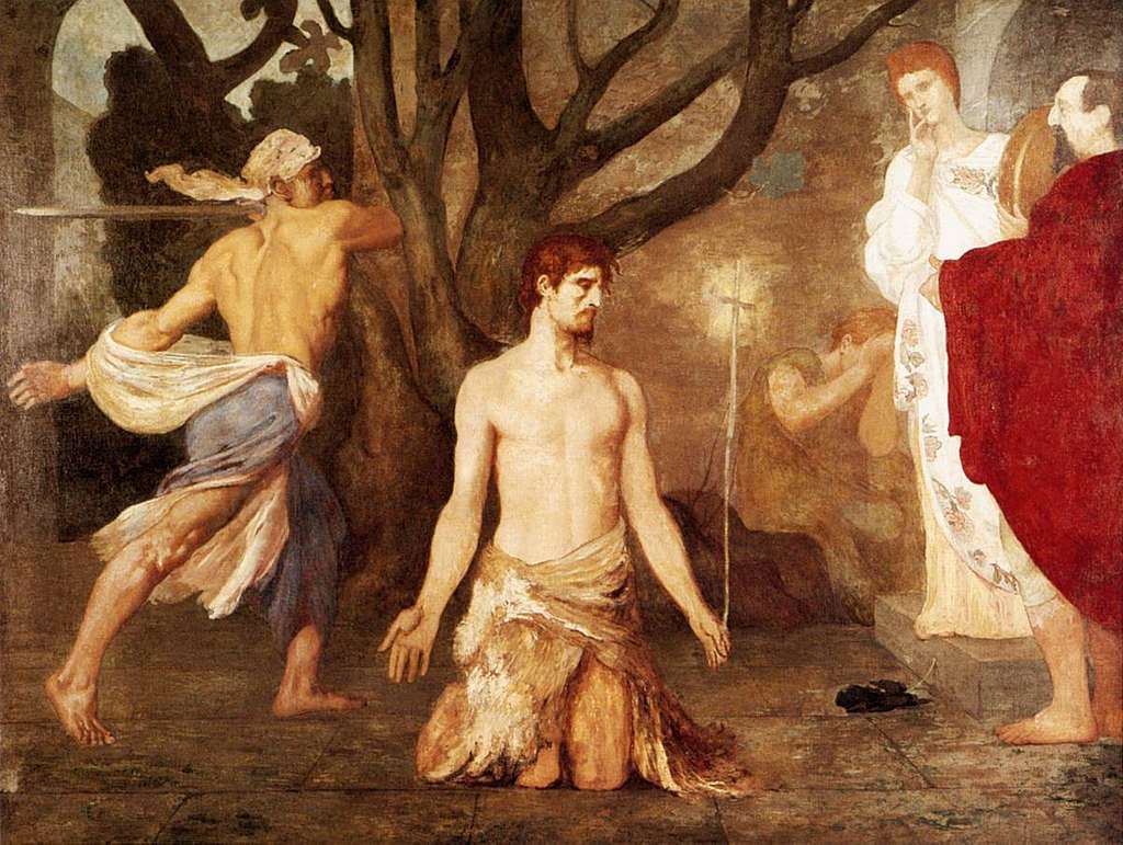 Puvis de Chavannes, Pierre-Cécile - The Beheading of St John the Baptist -  c. 1869 - PICRYL - Public Domain Media Search Engine Public Domain Image