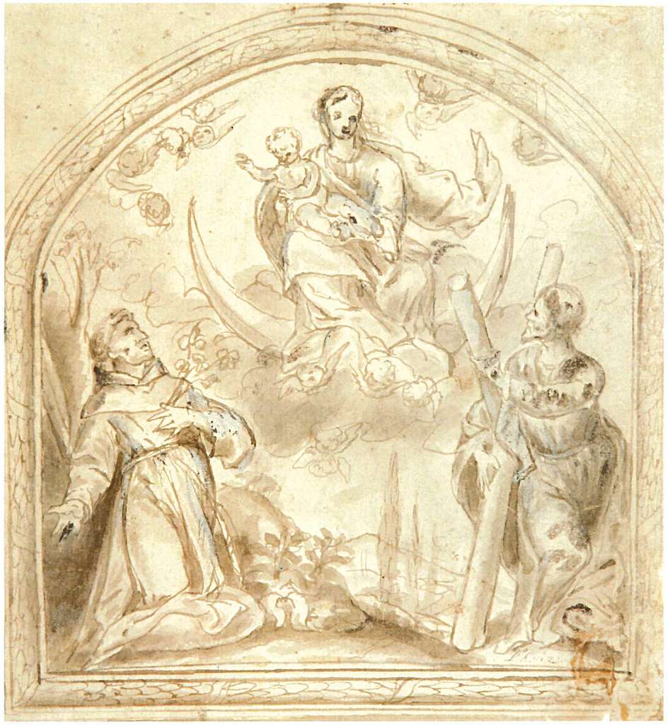 Virgen con el Niño ante san Antonio de Padua y san Andrés - Pedro Ruiz ...