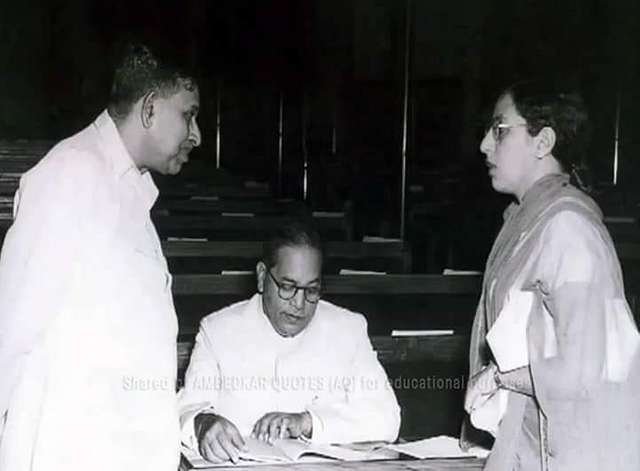 Dr. Babasaheb Ambedkar With Constitution Committee Members Begum Aijaz 