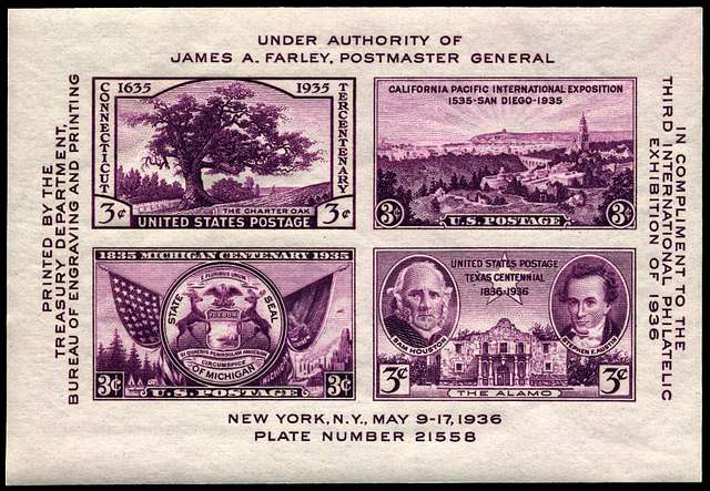 16 1936 Stamps Of The United States Image PICRYL Public Domain