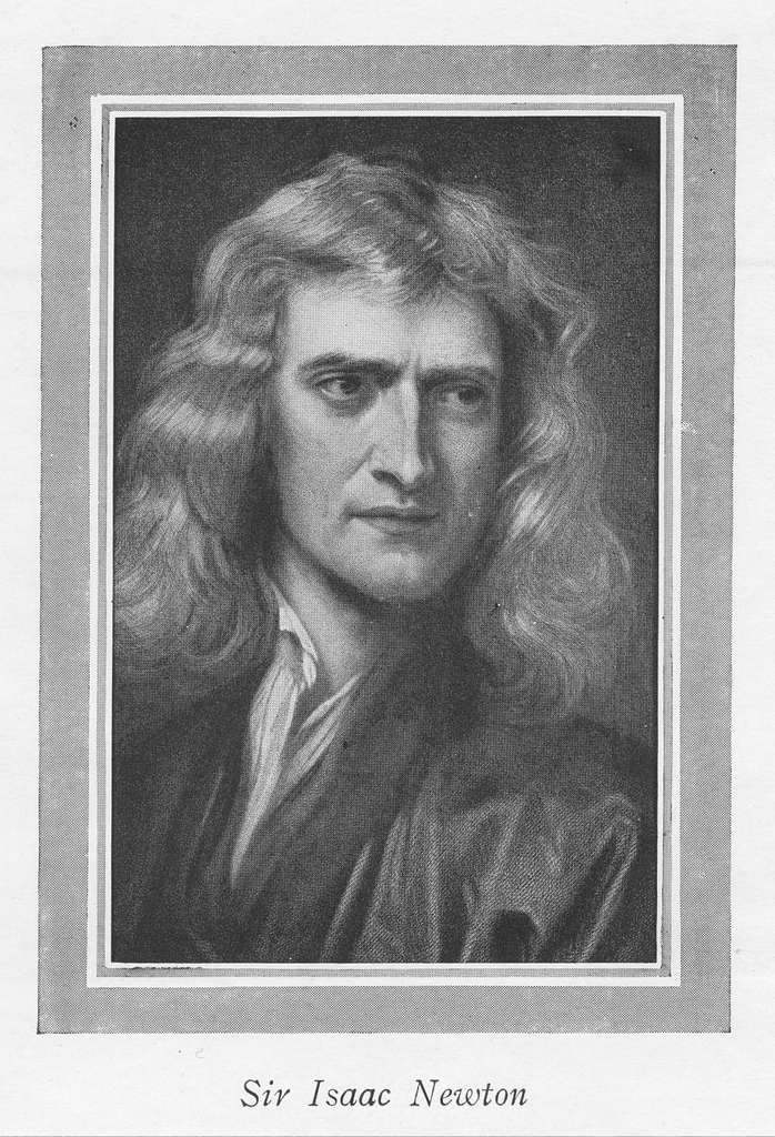 Image of Sir Isaac Newton (engraving) by English School, (19th century)
