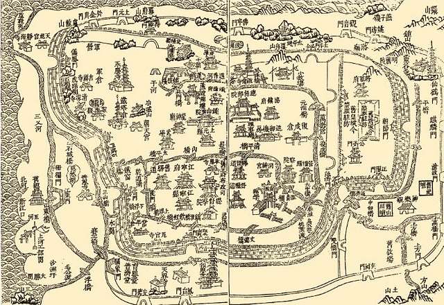 乾隆初年江宁府城图- Public domain vintage map - PICRYL - Public 
