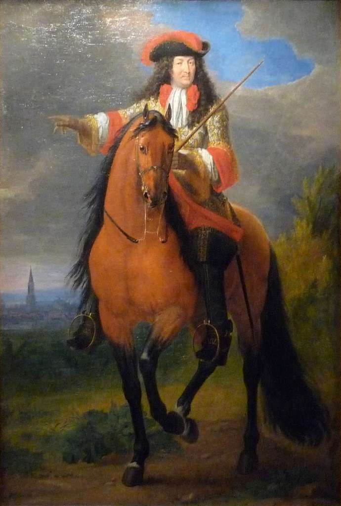 Equestrian portrait of Louis XIV, workshop of Réné-Antoine Houasse