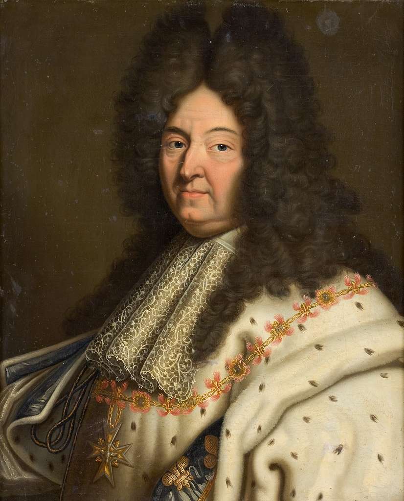 Postcard Rigaud - Portrait of Louis XIV in Coronation Robes