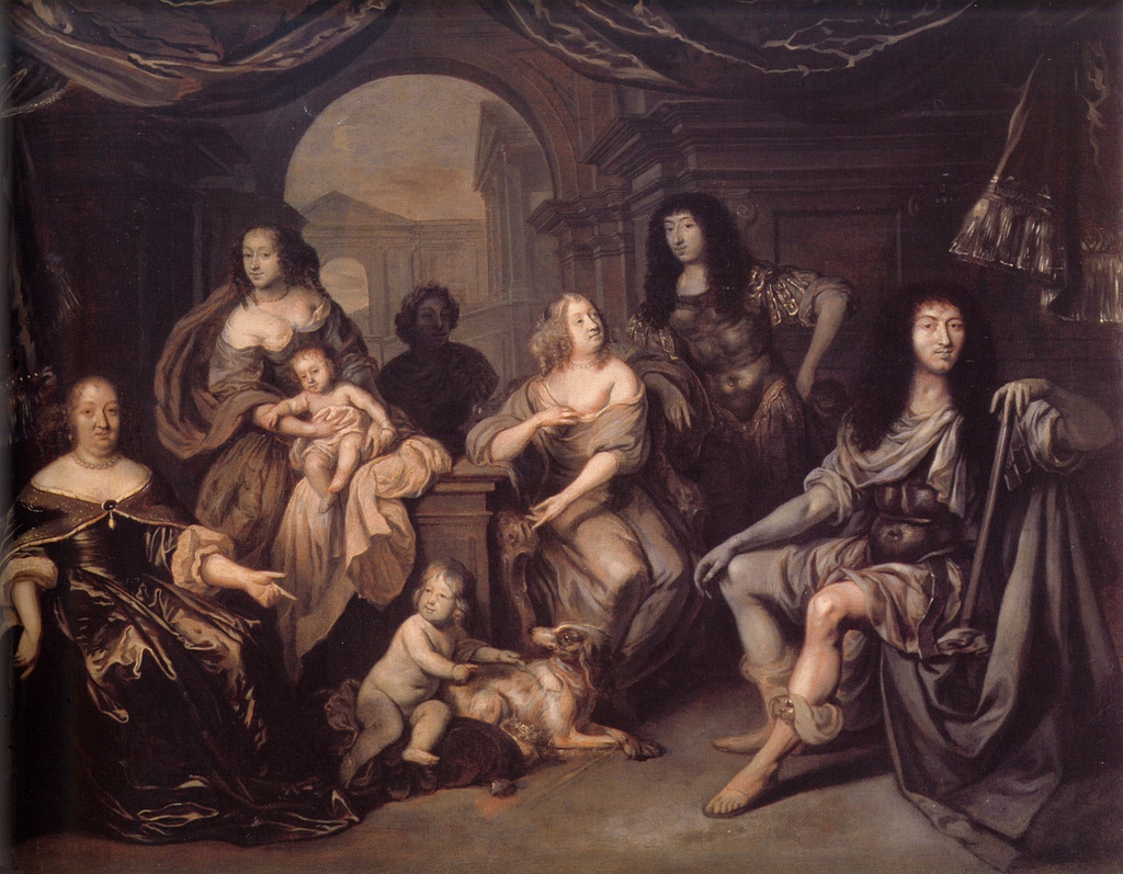 Portrait of Louis XIV & Philippe de France, c. 1645, attributed to Beaubrun  - Ref.97152