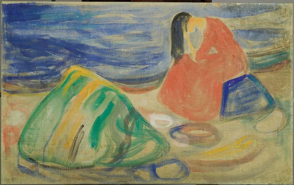 Edvard Munch - Melancholy. Weeping Woman on the Beach - MM.M.00053 ...