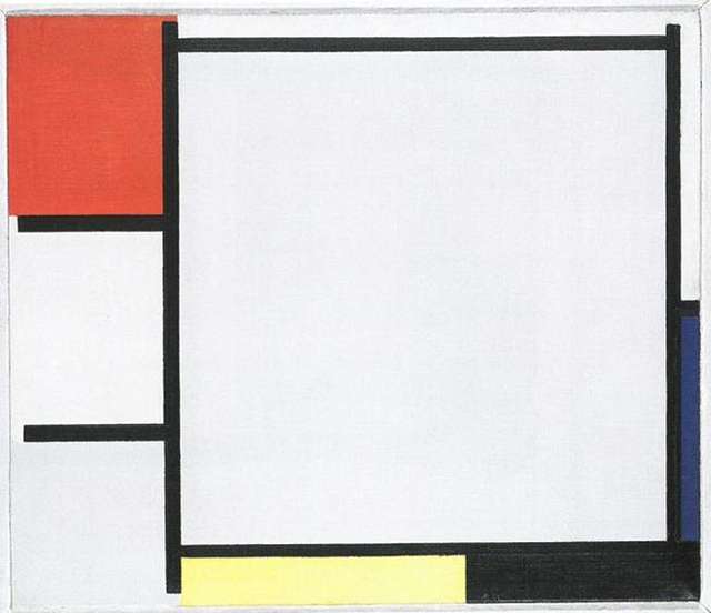Piet Mondriaan - Composition with red, blue, yellow, black and gray ...