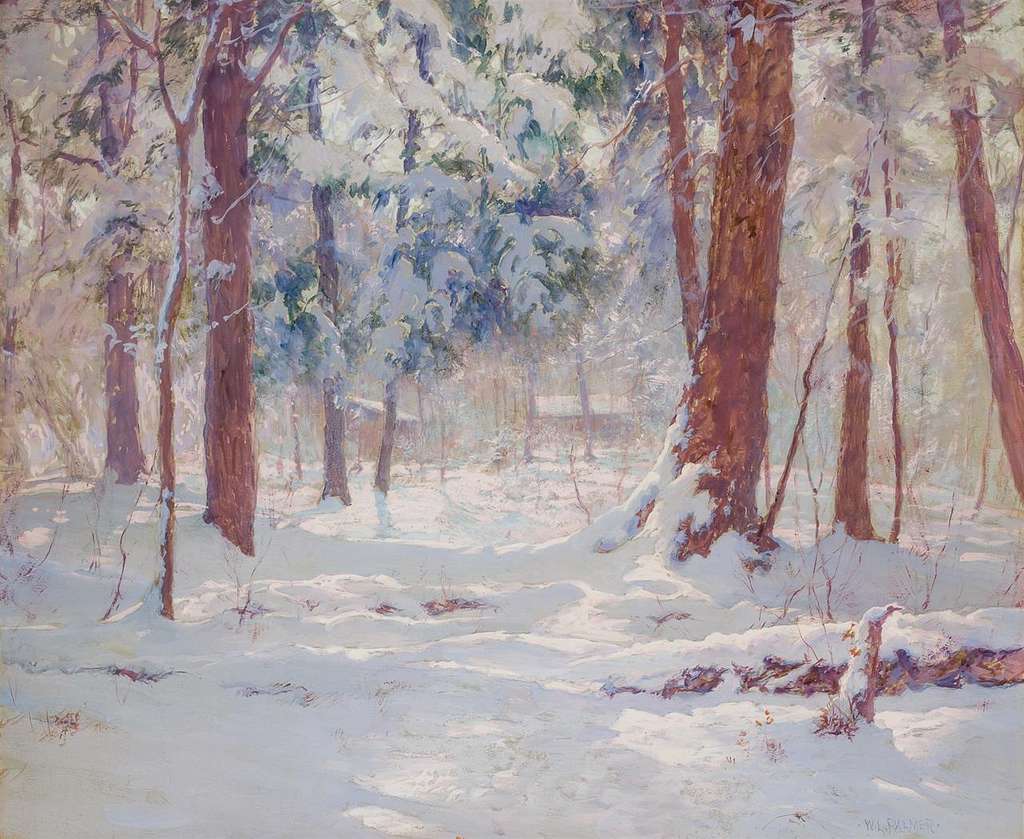 Cabins in the Woods by Walter Launt Palmer, mixed media - PICRYL ...