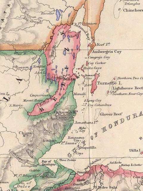 1800s map of Belize - Public domain vintage map - PICRYL - Public ...