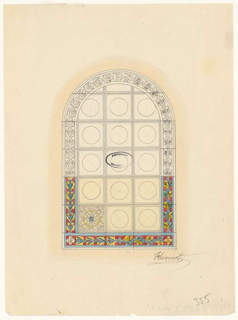 Dessin des grisailles à faire pour la cathédrale du Puy (1848 ...