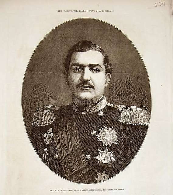Portrait of Milan Obrenovic IV of Serbia (1854-1902). Sofia, National  Museum of Military History, Stock Photo, Picture And Rights Managed Image.  Pic. DAE-10368051