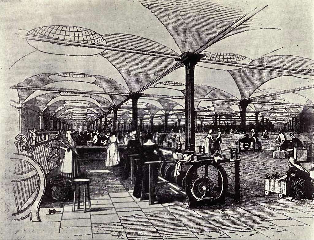 Industrial Revolution. London. Interior of an English factory. Late 18th  century. Nineteenth-century. - Album alb1471690