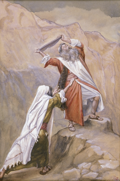 Tissot Moses Destroys the Tables of the Ten Commandments PICRYL