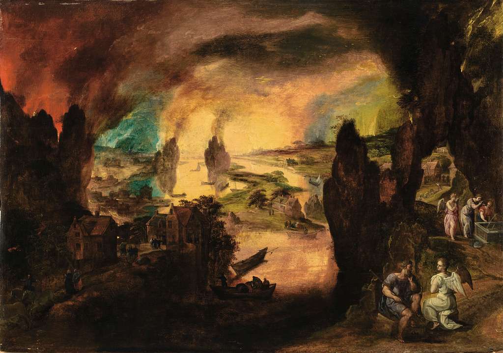 54 Sodom Burning In The Background Image PICRYL Public Domain