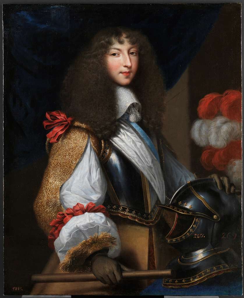 Full-length portrait of Louis XIV king of France and Navarre in armour with  the crown Kids T-Shirt