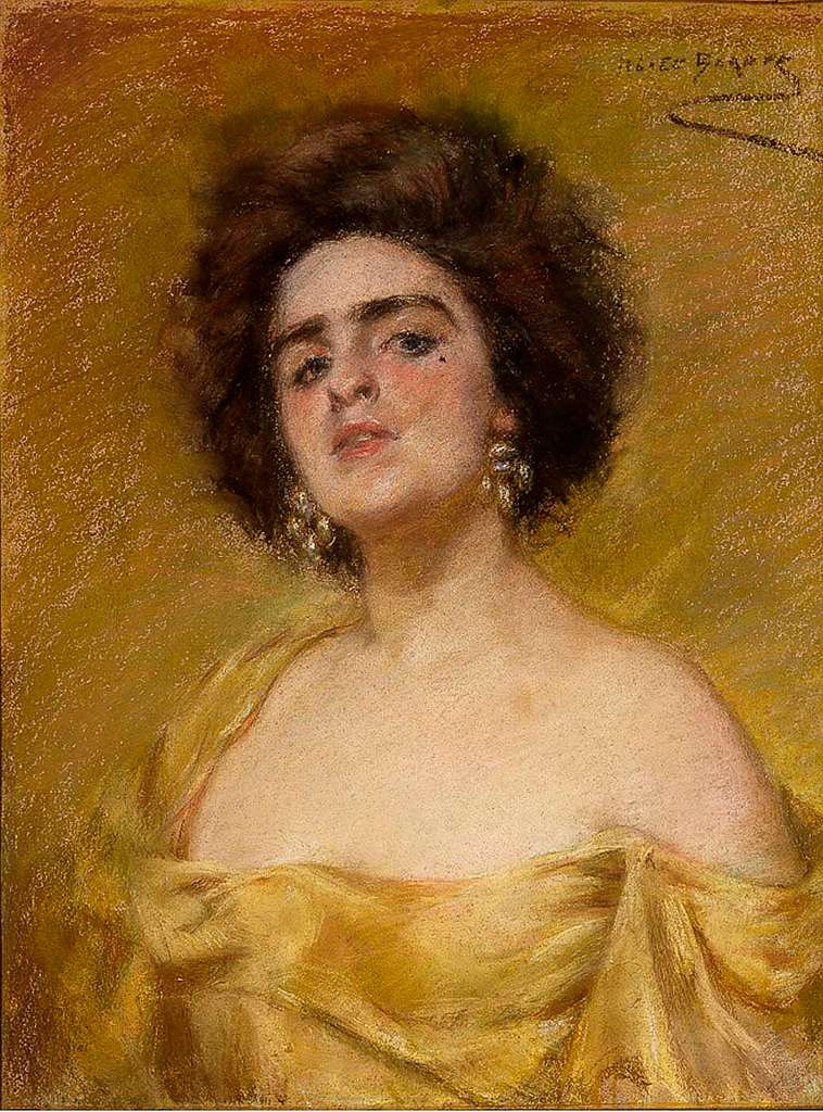 ALICE PIKE BARNEY laura in yellow - PICRYL - Public Domain Media