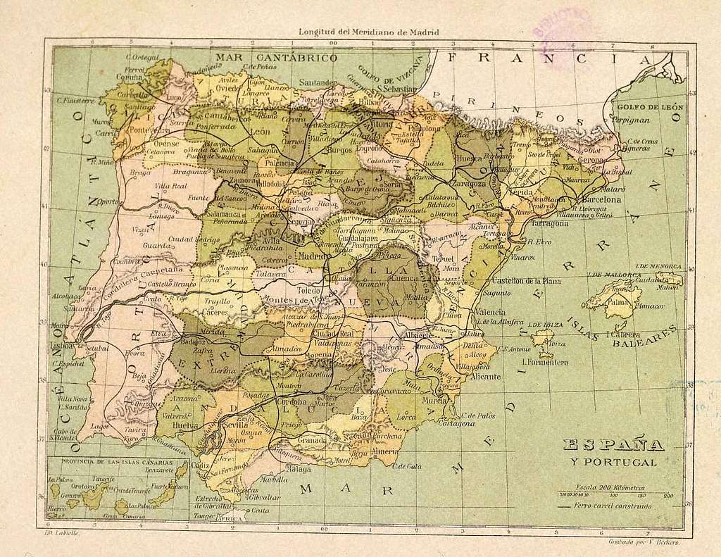 España provincial 1850 - Public domain map - PICRYL - Public Domain Media  Search Engine Public Domain Search